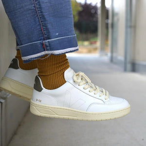 VEJA V-12 stitch kaki