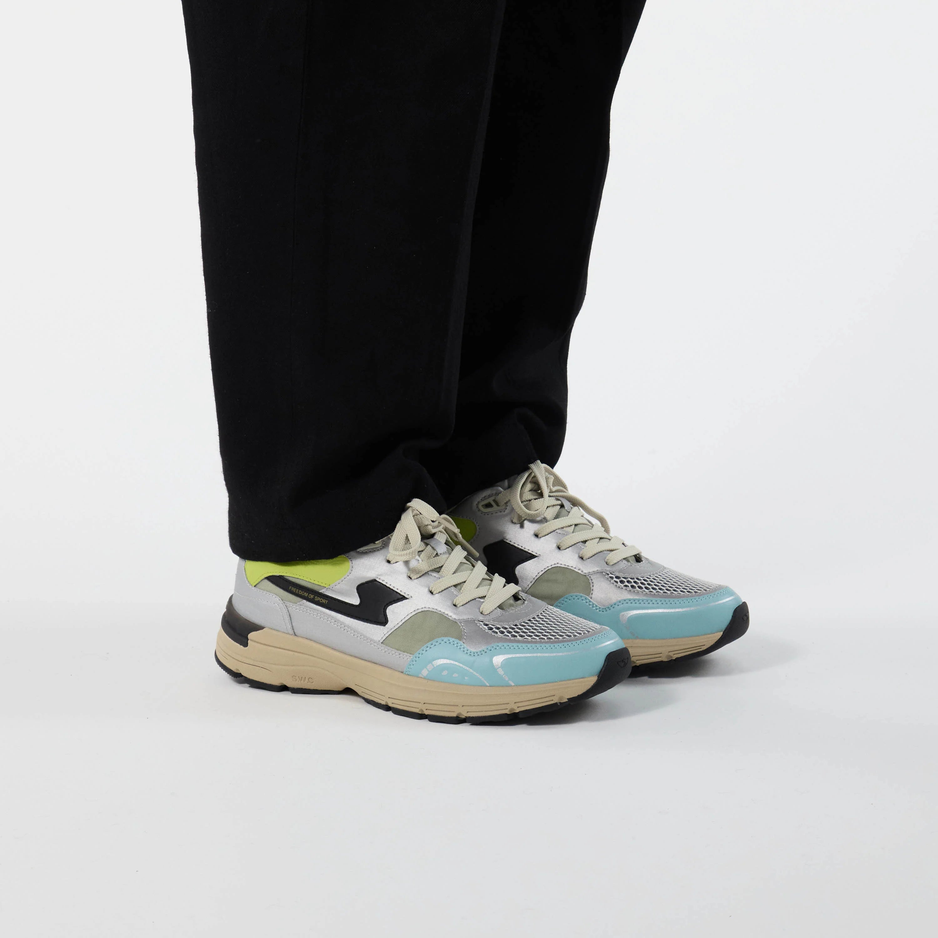 Basket Amiel tech silver mix