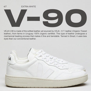 VEJA V-90 leather white